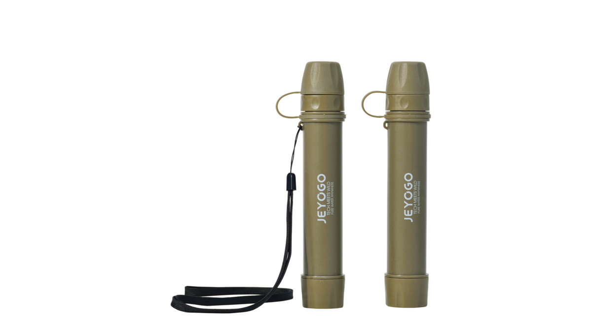 JEYOGO army-green water filter straws