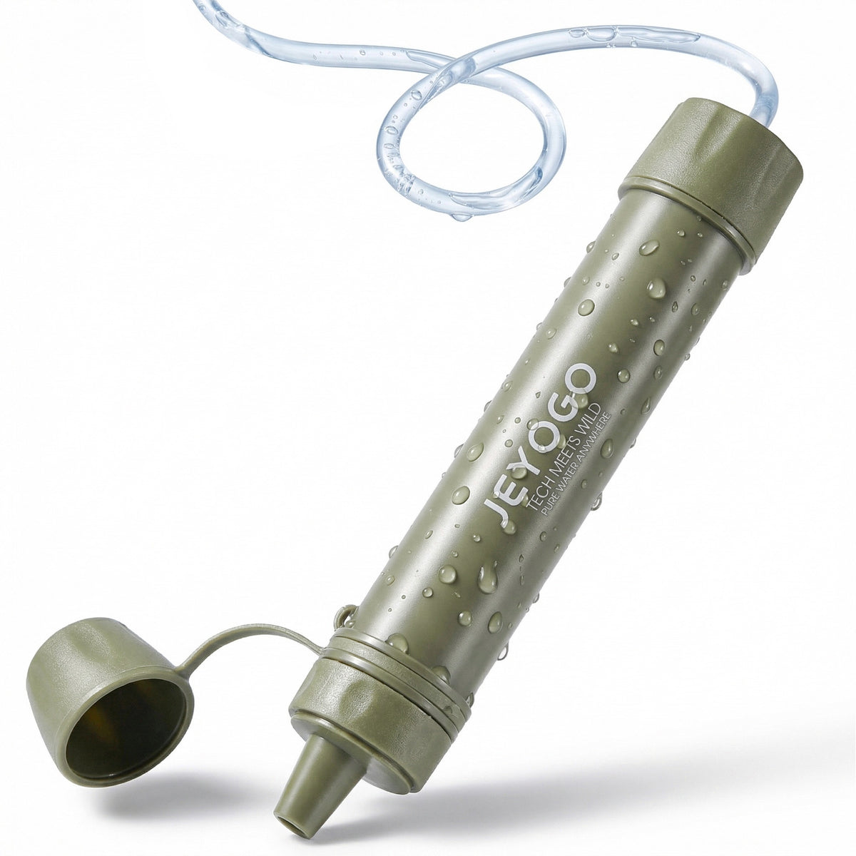 JEYOGO Water Filter Straw - Personal Portable Water Purifier for Hiking, Camping, Emergency Gear & Survival Kit | SGS Tested for Safety | Outdoor Gear