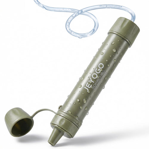 JEYOGO Water Filter Straw - Personal Portable Water Purifier for Hiking, Camping, Emergency Gear & Survival Kit | SGS Tested for Safety | Outdoor Gear