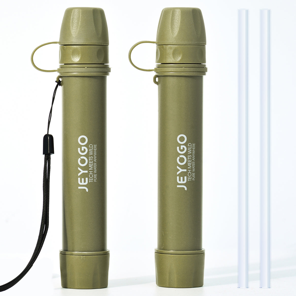 JEYOGO Water Filter Straw - Personal Portable Water Purifier for Hiking, Camping, Emergency Gear & Survival Kit | SGS Tested for Safety | Outdoor Gear
